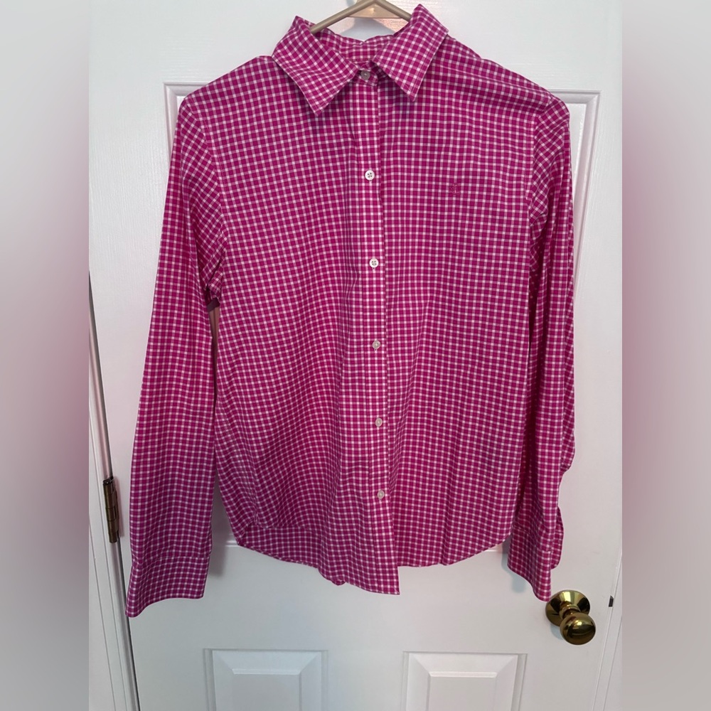 Woman’s Pink Checkered Shirt